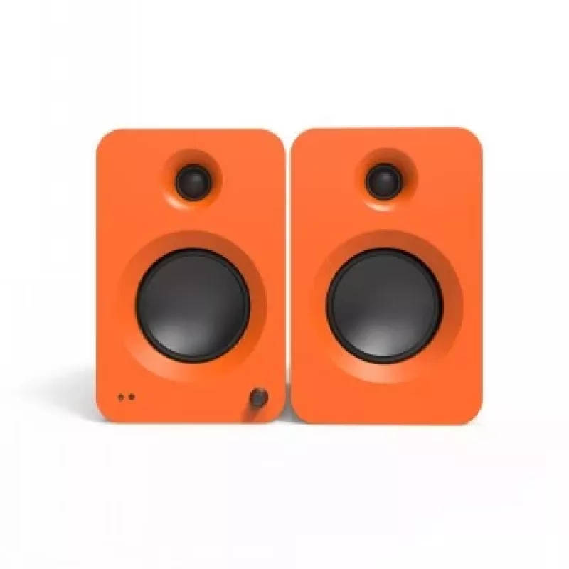 Kanto Audio 200 W aktīvie plauktu skaļruņi ar HDMI Arc, USB-C un Bluetooth 5.3 – matēti oranži, pāris (komplektā Type C strāvas vads)