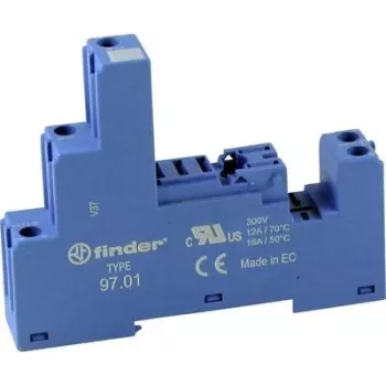 FINDER FIN 97.01 - Releju ligzda priekš: FIN 46.61 / 86.30, zila (9701)