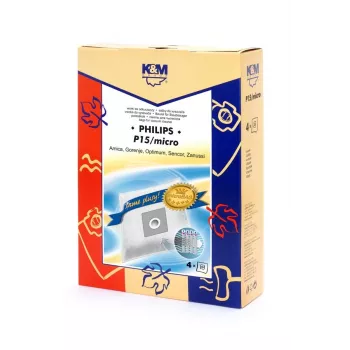 Putekļu maisi km KM-P15 — 4 gab., ar mikrofiltrēšanas iespēju
