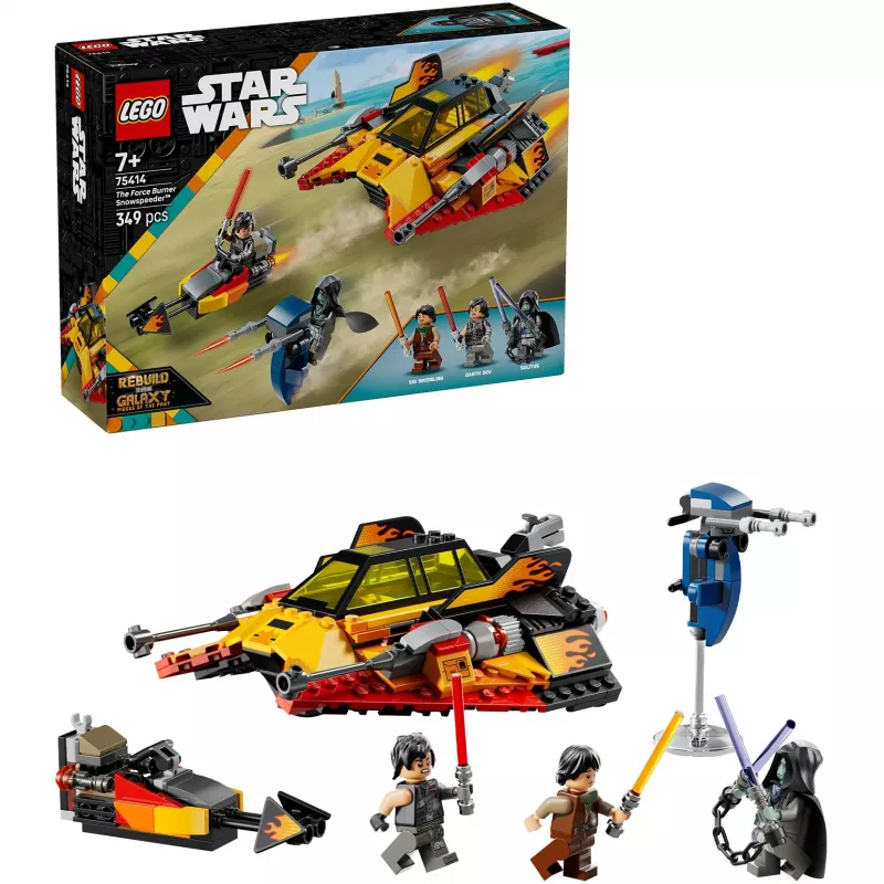LEGO Star Wars Flame Speeder 75414 sniega transportlīdzekļa komplekts — 349 detaļas, 3 minifigūras, vecums 7+