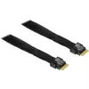 Kabelis MiniSAS SFF 8654-4i > SFF 8654-4i (melns, 0,7 m)