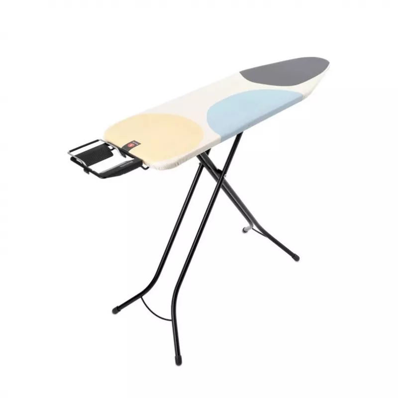 Piedurkņu gludināmais dēlis Brabantia Ironing Board B Kokvilnas pārvalks Tvaika gludeklis 1240x380mm
