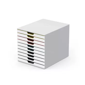 Dokumentu glabāšanas kaste Durable VARICOLOR Mix 10 Plastmasas Daudzkrāsains Balts 763027
