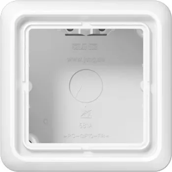 Wall-mounted socket outlet JUNG CD 581 A WW, balta, duroplast housing, 85×85×47 mm