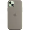 Apple iPhone 15 Plus silikona maciņš ar MagSafe, māla krāsā