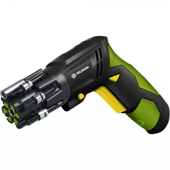 Bezvada skrūvgriezis Fieldmann FDS10102A — 3,6 V Li‑Ion, 1300 mAh, 180 apgr./min, 4 Nm, 6 griezes momenta līmeņi, LED