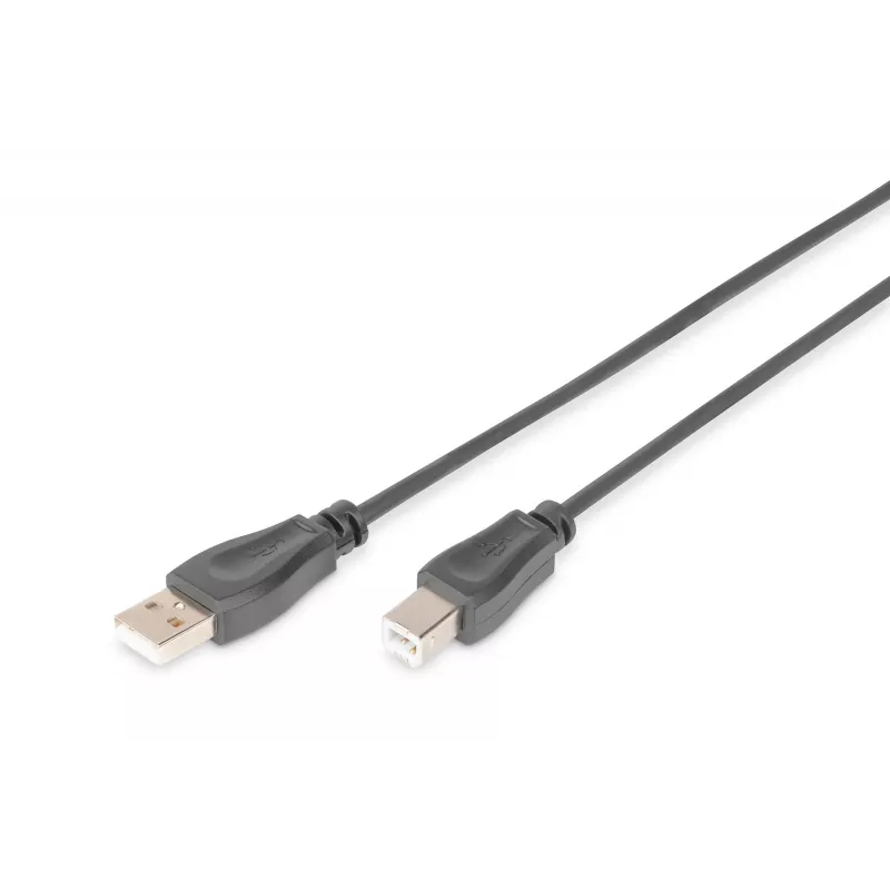 Digitus ASSMANN - USB kabelis - USB Type A, 4-pin (M) - USB Type B, 4-pin (M) - 50 cm (USB/USB 2.0) - Melns (AK-300105-005-S)