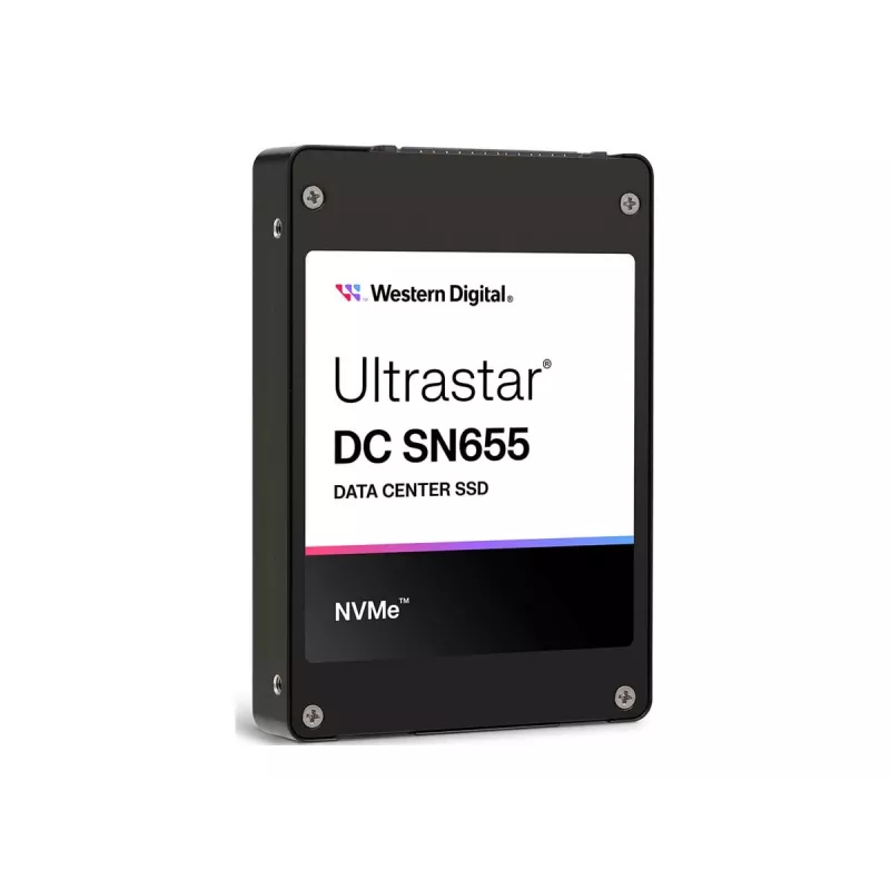 Iekšējais U.3 SSD Western Digital Ultrastar DC SN655 15,36 TB (PCIe 4.0, NVMe 1.4b, 6800/3700 MB/s)