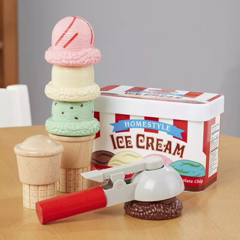 Melissa & Doug Scoop & Stack saldējuma komplekts rotaļu virtuvei