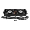 Dzesēšanas ventilators Extralink 2 FANS ROOF COOLING UNIT 220V AC melns metāla
