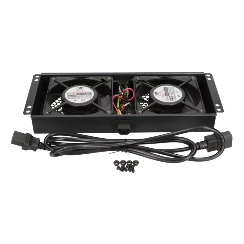 Dzesēšanas ventilators Extralink 2 FANS ROOF COOLING UNIT 220V AC melns metāla