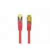 Tīkla kabelis Lanberg PATCHCORD KAT.6A S/FTP LSZH CU 0.5M sarkans