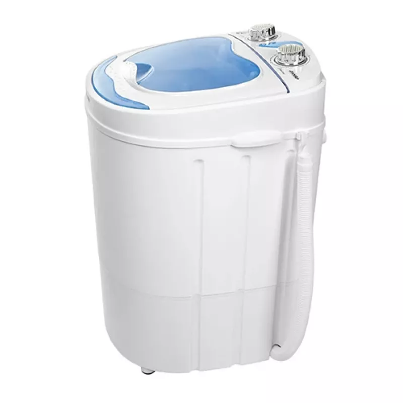 Augšas ielādes veļas mašīna Mesko MS 8053 — 3 kg ietilpība, 360×370×530 mm, zila/balta