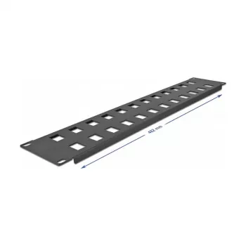 Keystone panelis DeLOCK 19 collu Keystone ielāpu panelis 24 porti 2U melns