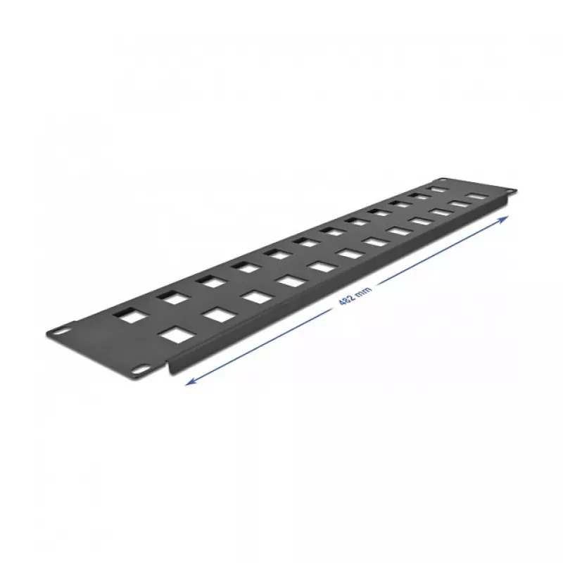Keystone panelis DeLOCK 19 collu Keystone ielāpu panelis 24 porti 2U melns