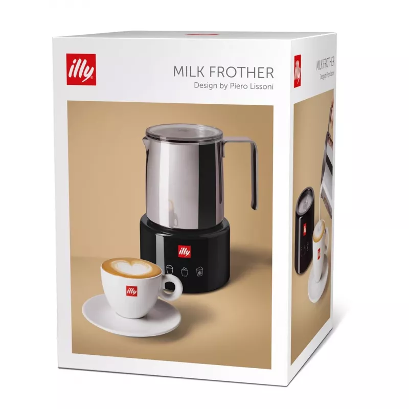 Piena putotājs/sildītājs Illy 23760 melns nerūsējošais tērauds 250ml