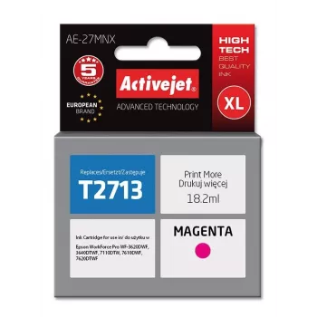 Activejet AE-27MNX tinte (aizstāj Epson 27XL T2713; Supreme; 18 ml; fuksīna)