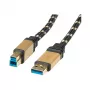 ROLINE Gold - USB kabelis - USB Type A (V) uz USB Type B (V)