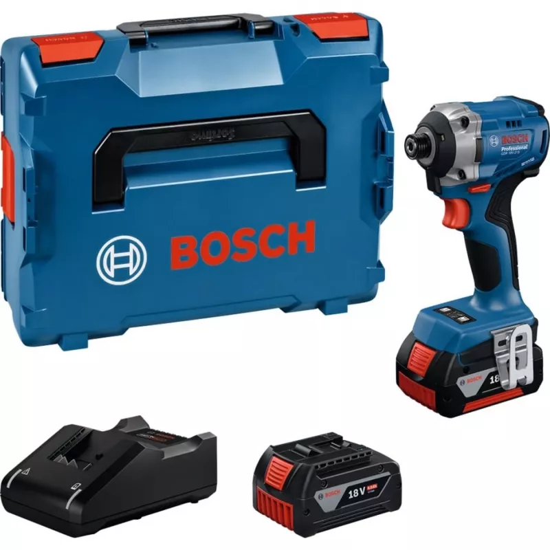 Bezvada triecienatslēga Bosch GDR 18V-215 ar 2x 4.0Ah akumulatoriem