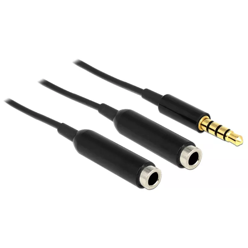 Audio kabelis DeLOCK 65575 0,25 m 3,5 mm 2 x 3,5 mm melns