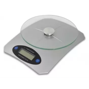 Elektroniskie virtuves svari ESPERANZA Avocado pelēka — 5 kg ietilpība, bambusa platforma, g/lb/oz mērvienības