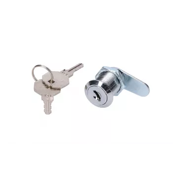 Durvju slēdzene Extralink ROUND LOCK FOR CABINETS, apaļa korpusa durvju slēdzene, sudraba