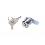 Durvju slēdzene Extralink ROUND LOCK FOR CABINETS, apaļa korpusa durvju slēdzene, sudraba