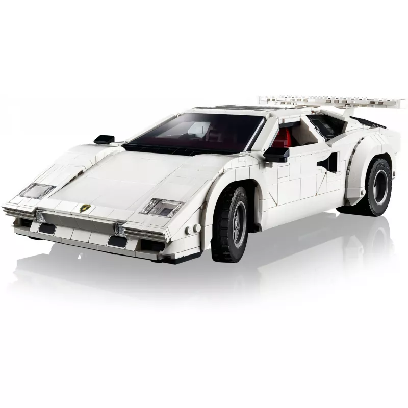 LEGO Icons konstruktors Lamborghini Countach 5000 Quattrovalvole 10337 — vitrīnas modelis, 1506 detaļas, 340×90×160 mm