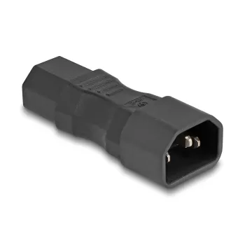 Strāvas adapteris DeLOCK IEC 60320 C14 uz C13 kontaktdakša ligzda 10A taisns melns