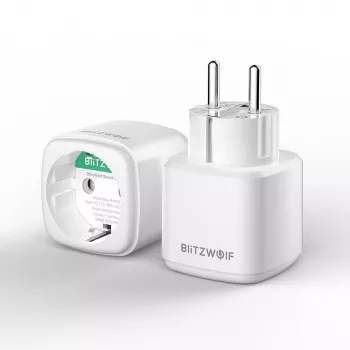 Viedā kontaktligzda BlitzWolf BW-SHP15 ZigBee 3680W — iebūvēta Wi‑Fi/ ZigBee saderīga strāvas kontaktligzda