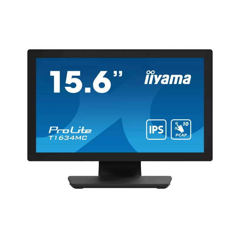 iiyama ProLite T1634MC-B1S datora monitors 39,6 cm (15,6 collu) 1920 x 1080 pikseļi Full HD LED skārienekrāns Melns