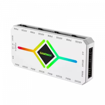 Gamemax | Tālvadība | V4.0 ARGB PWM HUB BK | Balta | Gamemax