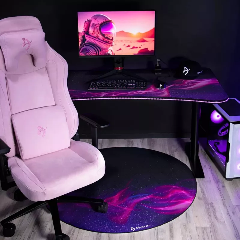 Grīdas aizsargpaklājiņš Arozzi Zona Round Floor Pad — violeta Galaxy (apaļš aizsargpaklājiņš krēsliem un mēbelēm)