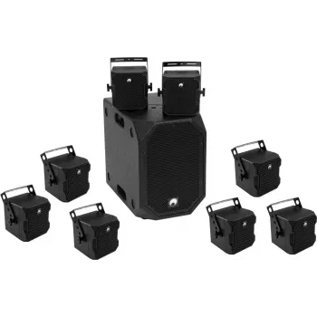 Omnitronic audio iekārtu komplekts BOB-10A ar 8x BOB-4 (modelis 20000534)