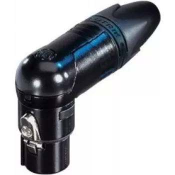 NEUTRIK XLR savienotāja ligzda, leņķveida, kontaktu skaits: 4, melna NC4FRX-B 1 gab. (NC4FRX-B)