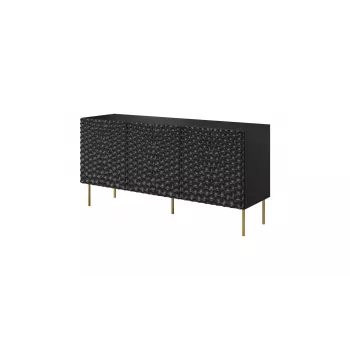 Chest cabinet cama meble HOLE 152x42.5x74.5 cm matte Melns, particle board, 16 mm frame