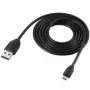 USB kabelis HTC DC M410 Micro-USB A uz USB A melns