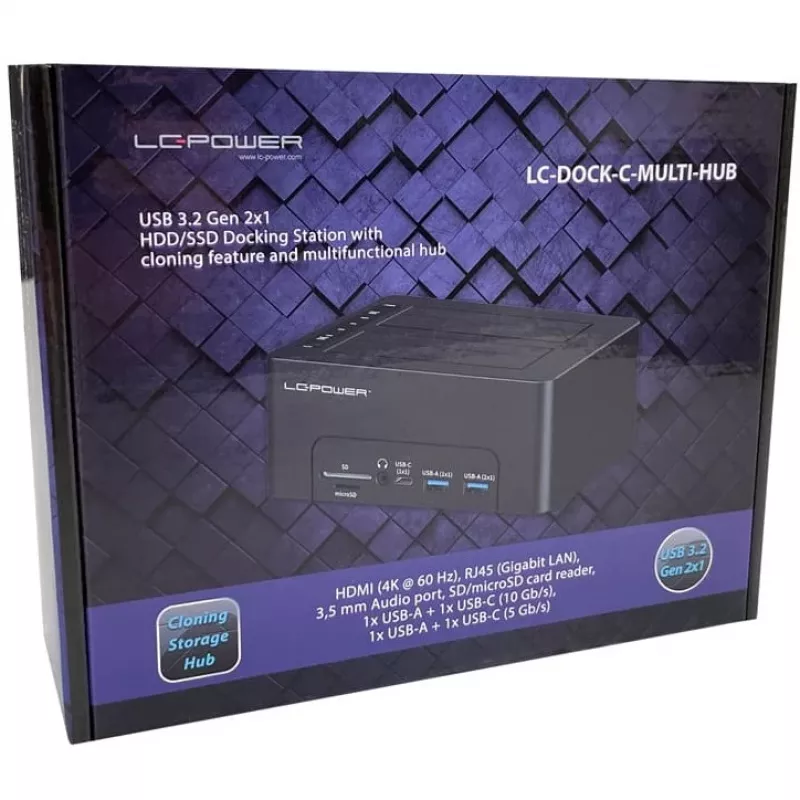 LC-Power dokstacija USB 3.2 Gen 2x1