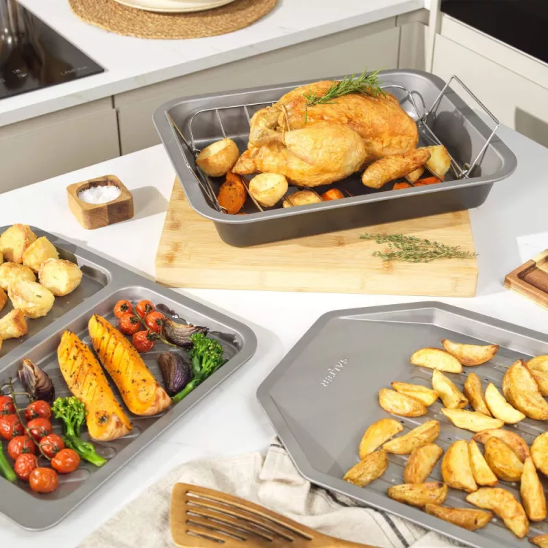 Virtuves piederumu aksesuārs Salter Chip Tray BW13672 nepiedegošs, mazgājams trauku mazgājamajā mašīnā