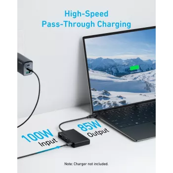 Anker 332 Vadu USB 3.2 Gen 1 Type-C Melns 100W 4K Ultra HD