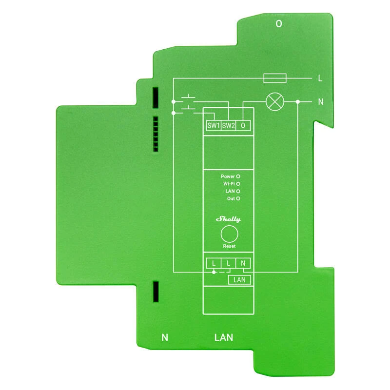 Shelly Pro Dimmer 1 DIN sliedes viedais slēdzis, 1 kanāla