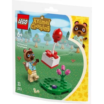 30731 Animal Crossing Tom Nook un Balonu Dāvana, Konstrukcijas rotaļlieta Polimais