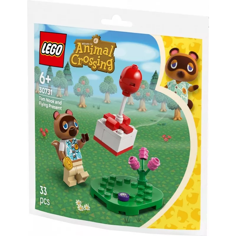 30731 Animal Crossing Tom Nook un Balonu Dāvana, Konstrukcijas rotaļlieta Polimais