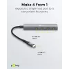Goobay Slim 4 portu USB centrmezgls USB-C uz 5 Gbit/s - -Plug> 4x -Socket (76564)