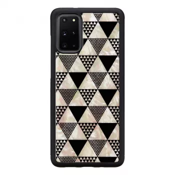 Aizsargapvalks iKins Samsung Galaxy S20+ — melns piramīdas dizains