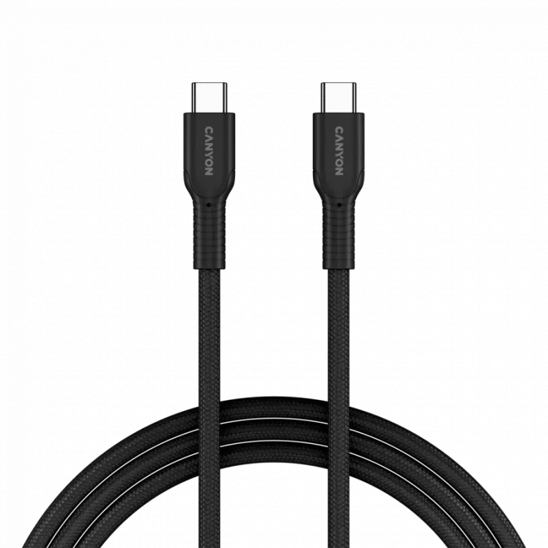 CANYON kabelis OnWire 60CL C-C 60W COLOR Pīts 1m Melns