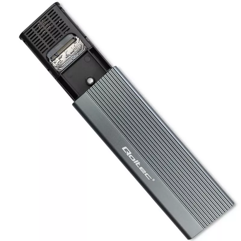 Qoltec korpuss M.2 SATA (NGFF) SSD diskam, USB-C