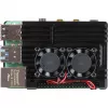 JOY-IT RPI CASE ALU07F - Korpuss Raspberry Pi 4, alumīnijs, ventilators, melns (RB-ALUCASEP4+07FAN)