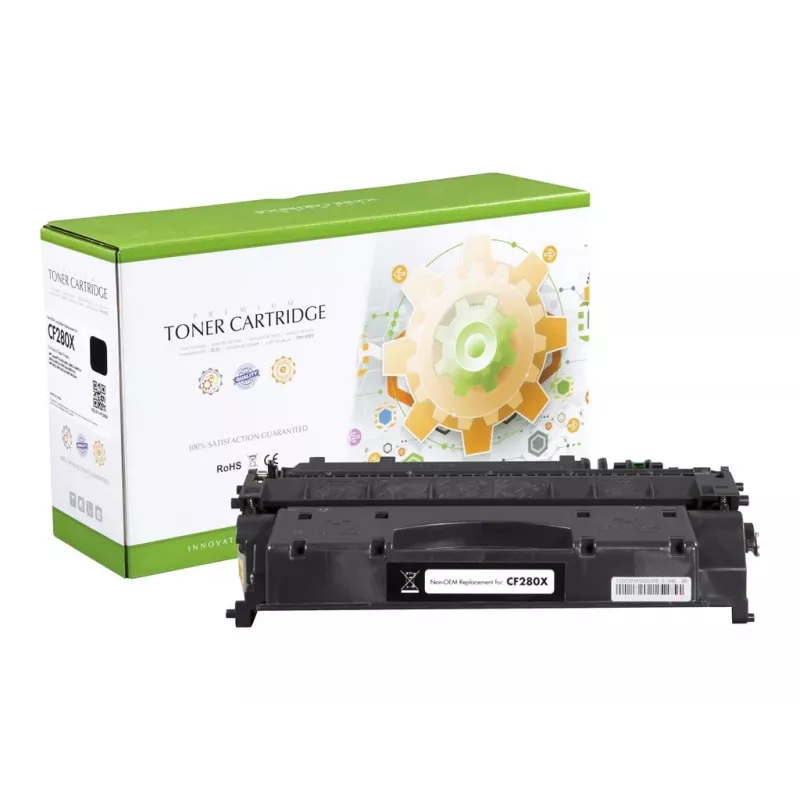 STATIC Toner kasetne, saderīga ar HP CF280X, melna, lielas ietilpības, saderīga, 6900 lappuses