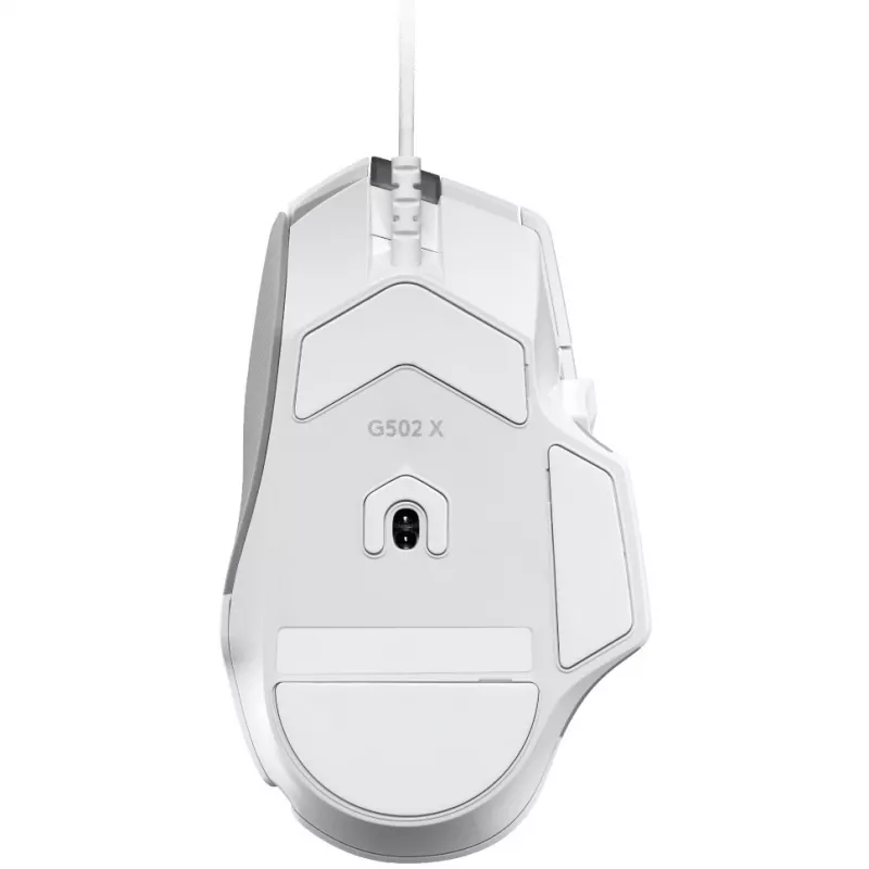 Spēļu peles komplekts Logitech G G502 X ar G240 cieto spēļu peles paliktni — labās rokas, optiskā 25600 DPI, USB Type-A, 13 pogas, balta